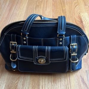 Great Coach Classic Black Coach Leather Handbag. Used but in great condition.